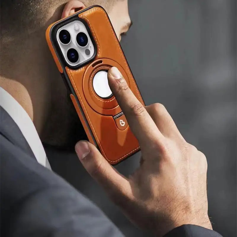 LuxoShield - Magnetisk iPhone-etui med usynligt ringstativ