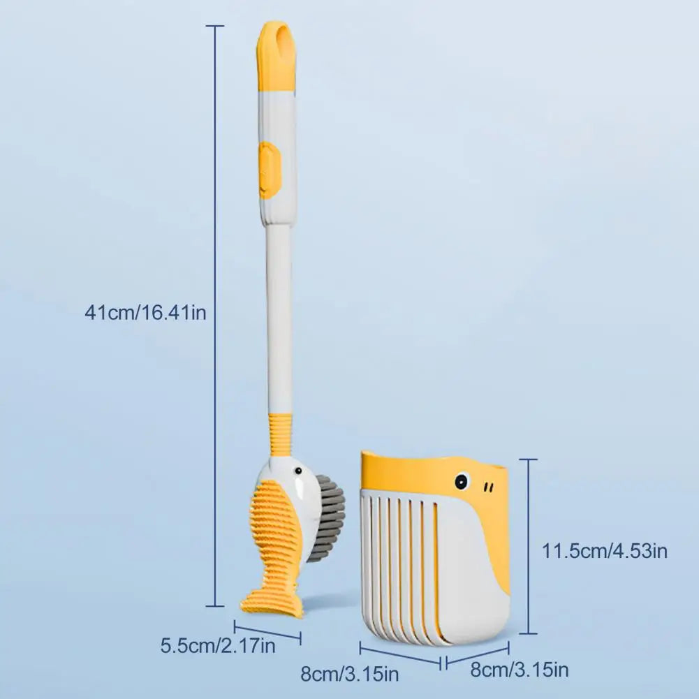 QuackClean | 360° andeformet toiletbørste med holder