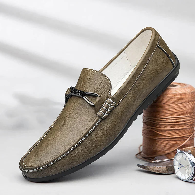 Oliver - Klassiske håndlavede loafers med dekorative syninger til hverdagsbrug