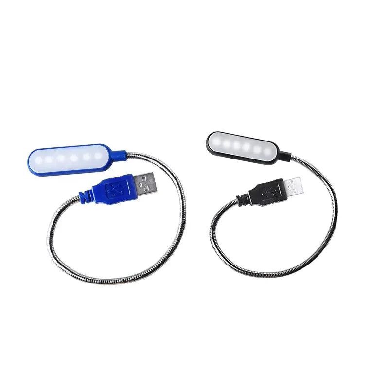 Mini USB LED Boglampe | Fleksibel & Bærbar | 6 LED Lys | Til Laptop & Powerbank
