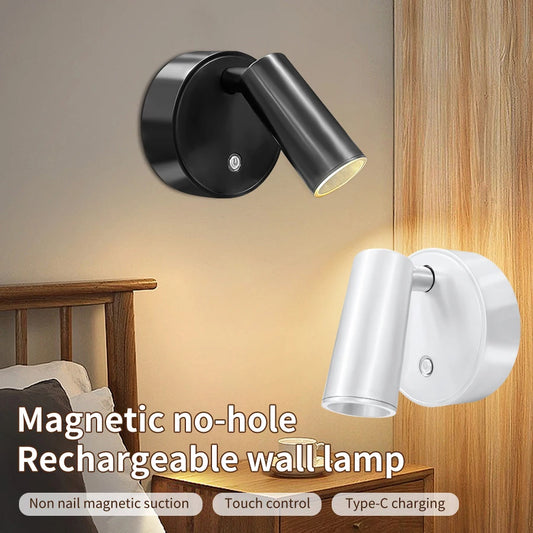 Magnetisk Trådløs LED Væglampe – Genopladelig, Touch & Dæmpbar