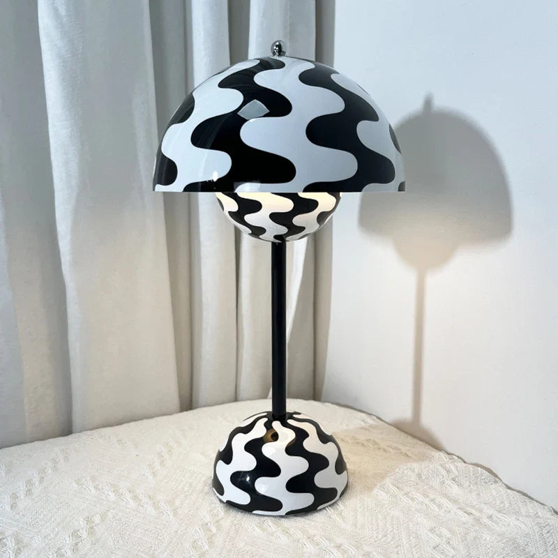 Moderne Draadløse Paddestoel Bordlampe – Dimbart, Snoerfri, Indendørs og Udendørs Belysning, Elegant Design-3