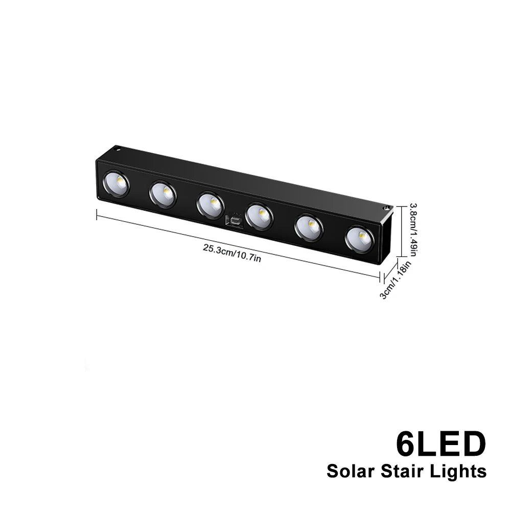 Variant image for Vandtæt Solcellehavebelysning med 4/6/8 LED – Effektiv Udendørs Belysning til Have og Terrasse-1
