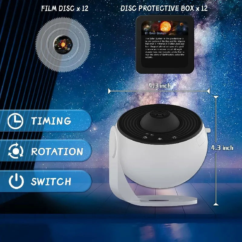 GalaxyGlow - 360° planetarieprojektor | Forbedret afslapning og afstresning