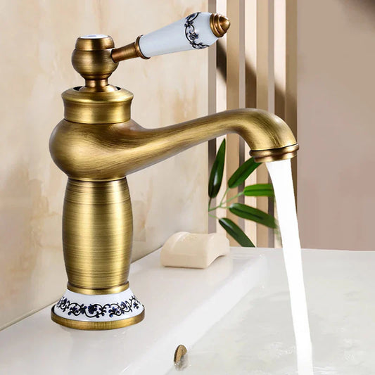 EleganzaBrass - Luksus håndvaskarmatur i antik bronze