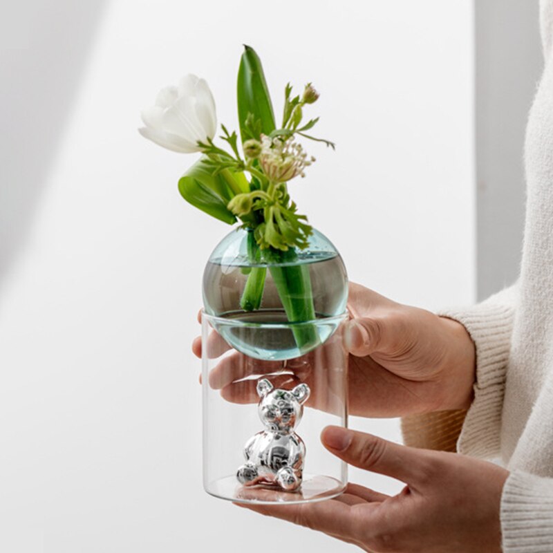 BearGlass - Glasvase med galaktisk bjørn