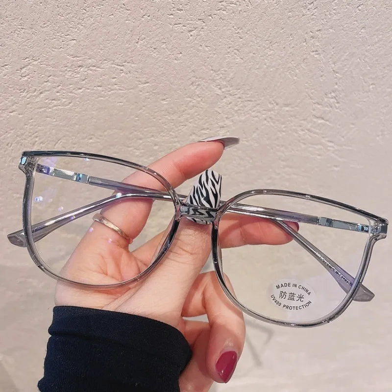 Mode læsebrille +100 til +400 med anti-blåt lys filter – Ovalt design til damer & unisex