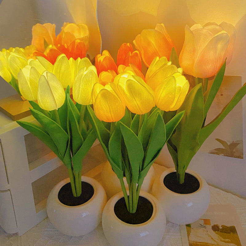 Elegant Tulp Nachtlicht med LED Belysning – Varmebestandigt Skum og Tekstil til Hyggelig Atmosfære-3