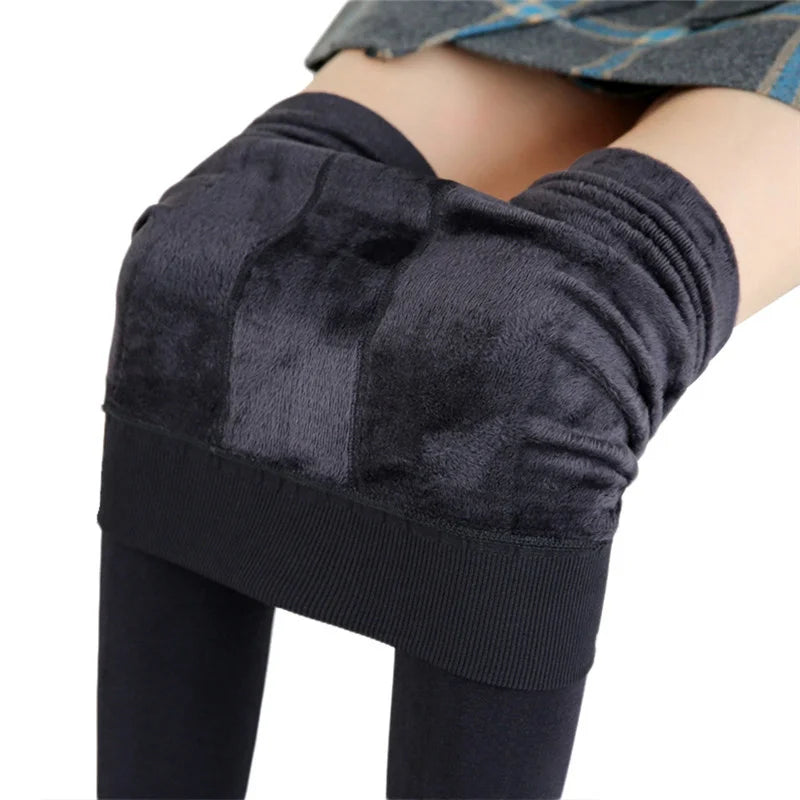 Vinter Leggings til Kvinder | Høj Talje | Varmt Fløjlsfor | Strækbar Komfort