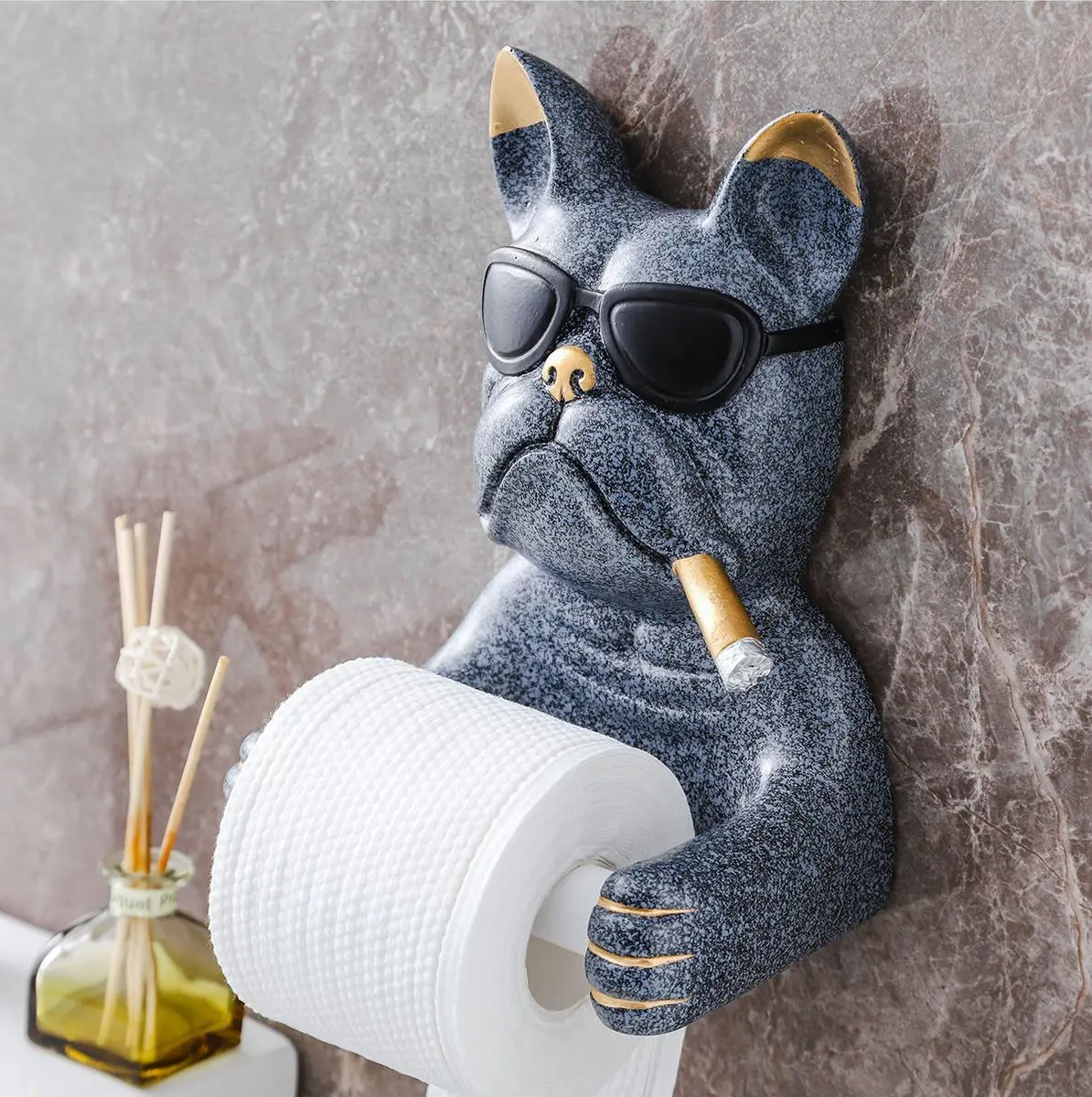 WuffiCare - Design toiletrulleholder | Hygiejnisk papirlommetørklædeæske i hundeform