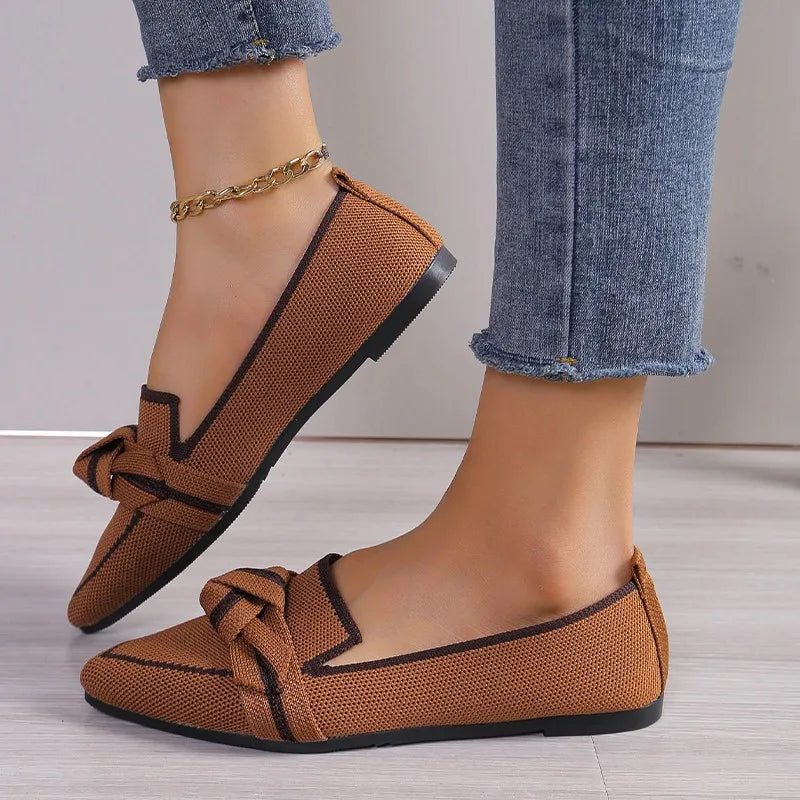 Harper - Slip-on med sommerfugleknude og justerbar rem