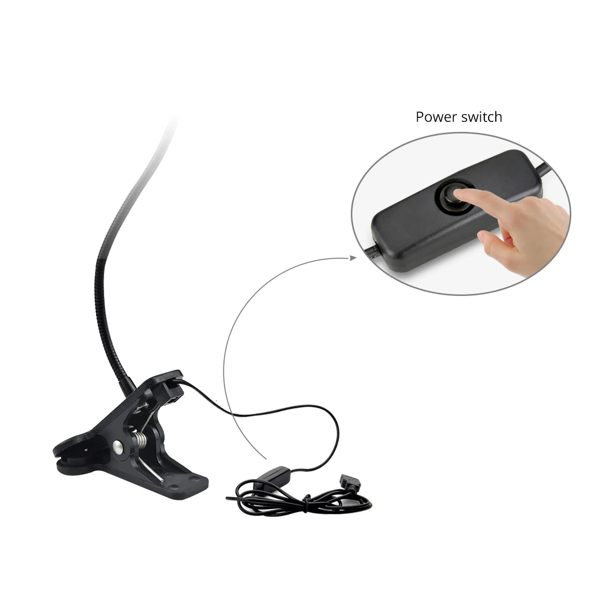 5V USB Bordlampe med Klip | Fleksibel LED Læselampe til Soveværelse & Kontor
