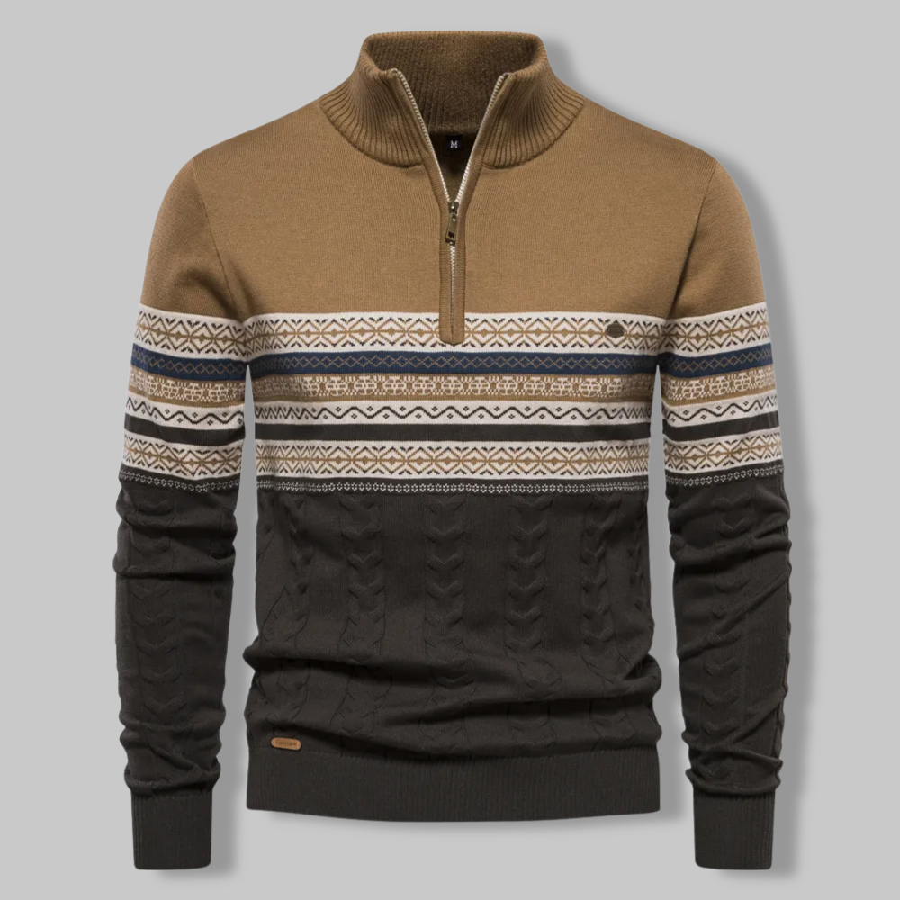 Torin - Everest-pullover med kvart lynlås til mænd, stilfuld og komfortabel