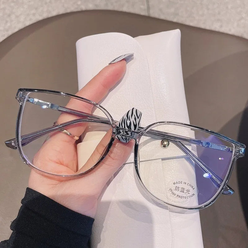 Mode læsebrille +100 til +400 med anti-blåt lys filter – Ovalt design til damer & unisex