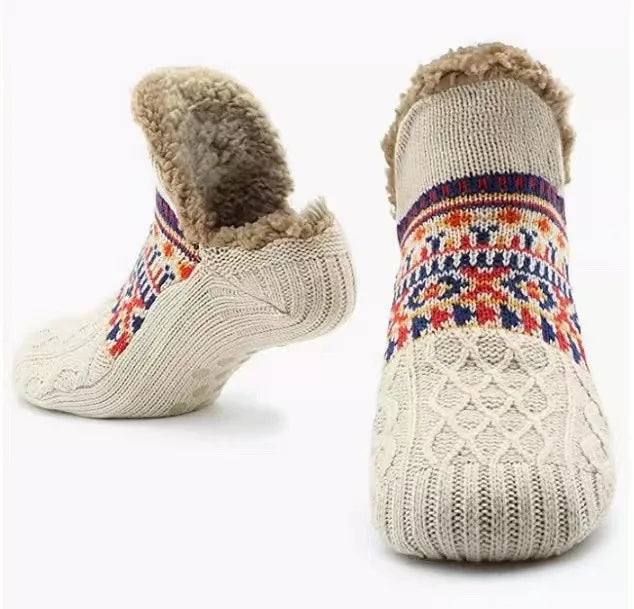 FluffyFeet - Fleeceforede skridsikre vintersokker | Ultimativ komfort til varme vinterdage