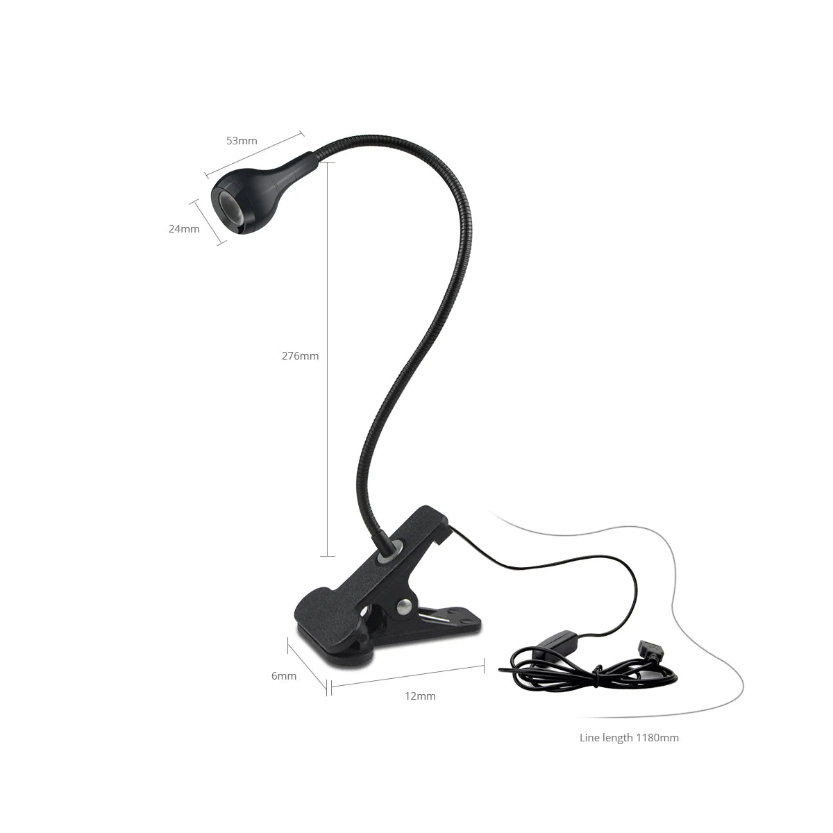 5V USB Bordlampe med Klip | Fleksibel LED Læselampe til Soveværelse & Kontor