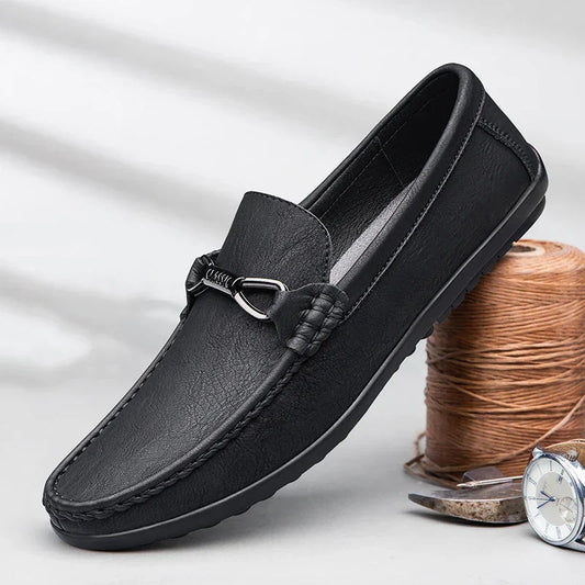 Oliver - Klassiske håndlavede loafers med dekorative syninger til hverdagsbrug