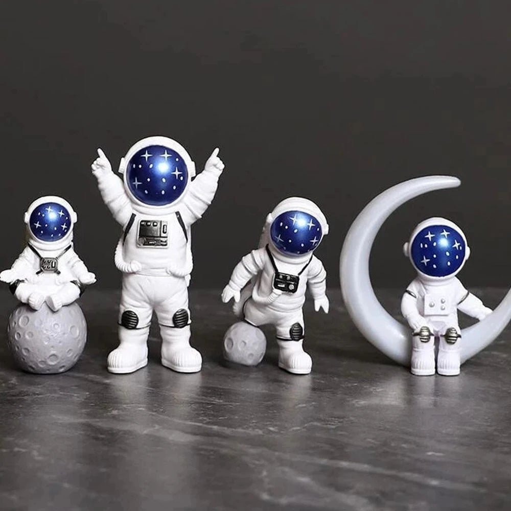 Astronaut Figur | Håndlavet Harsskulptur | Dekoration & Samleobjekt | Til Børn & Voksne