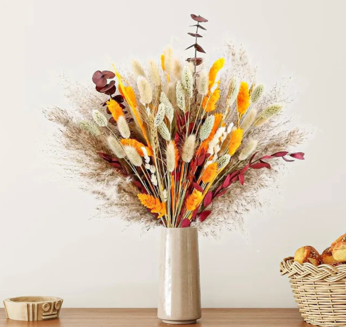 Variant image for Tørrede Blomster Bouquet med 105 Stykker – Boho Dekoration til Bryllupper og Stuer, Vedligeholdelsesfri Naturlig Skønhed-4