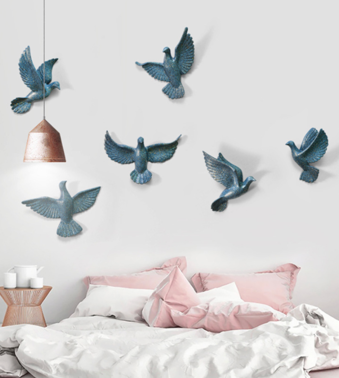 OceanicArt - Måge vægdekoration - sæt med 6 stk.