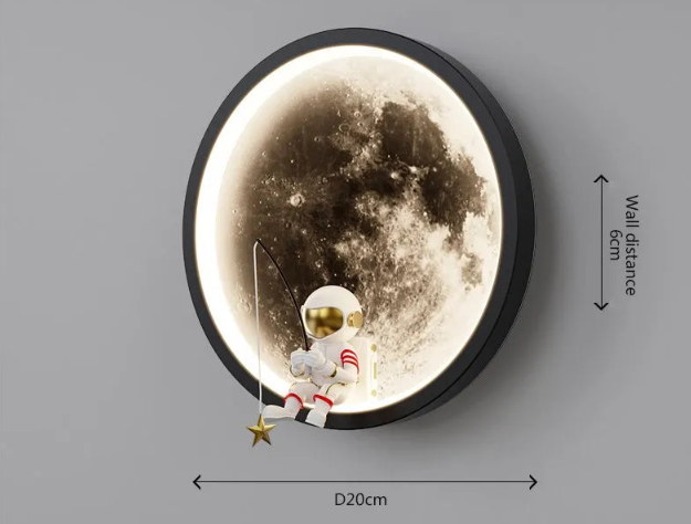 LED Væglampe med Stjerneformet Design – Skaber Beroligende Atmosfære i Dit Hjem, 20x20 cm, 5W, Varm Hvid-5