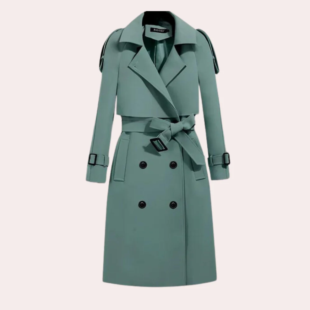 Tiana - Elegant lang trenchcoat til kvinder | Tidløs elegance til enhver lejlighed
