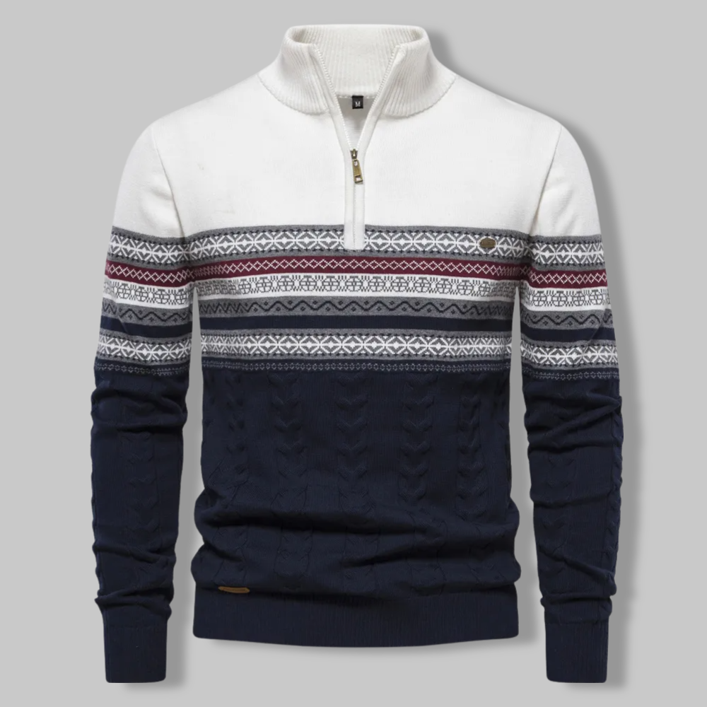Torin - Everest-pullover med kvart lynlås til mænd, stilfuld og komfortabel