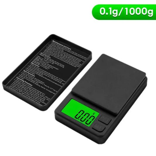 Digital Køkkenvægt 1000 g x 0,1 g – Kompakt Mini Præcisionsvægt med LCD-Skærm og Multifunktionel Tarra-Funktion-1