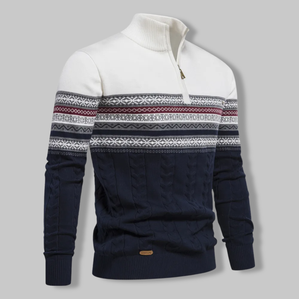 Torin - Everest-pullover med kvart lynlås til mænd, stilfuld og komfortabel