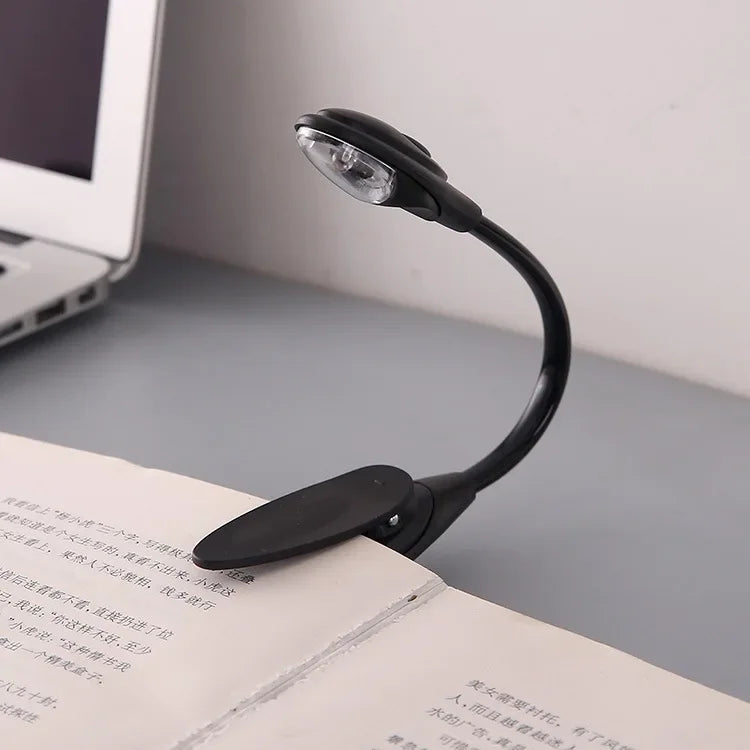 Mini LED Boglampe | Fleksibel Clip-On | Bærbar Læselampe til Rejser & Laptop