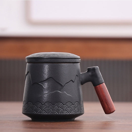 TeaEssence - Keramisk tekop med te-infuser og låg