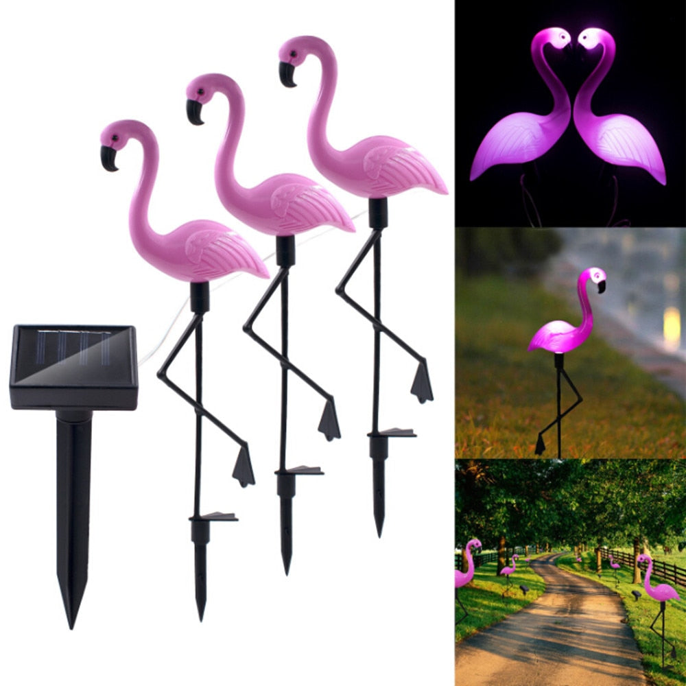FlamingoLicht - Flamingo vandtæt solcellelys til havedekoration