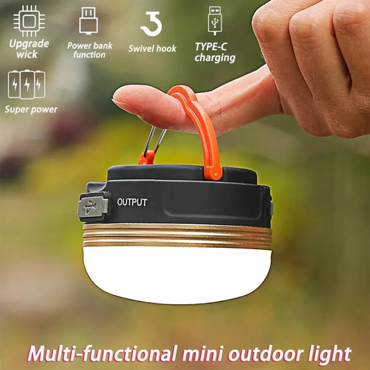 Camping Lanterne 10W | USB Opladbar | 1800mAh Batteri | COB + LED | Hængende & Magnetisk