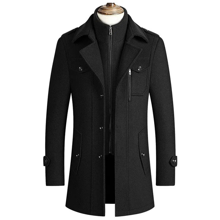 KraveElegance - Trenchcoat med åben krave