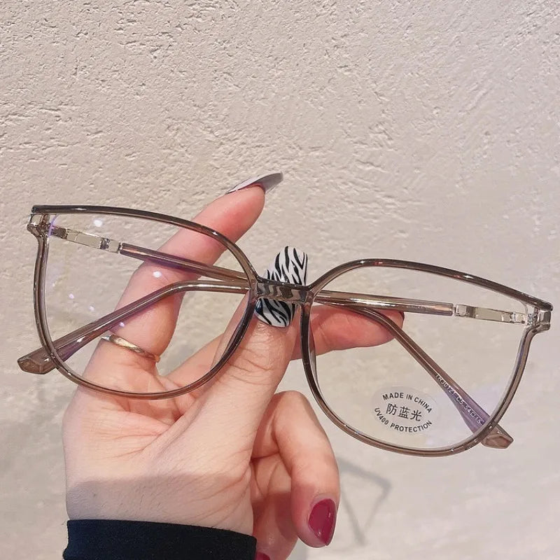 Mode læsebrille +100 til +400 med anti-blåt lys filter – Ovalt design til damer & unisex