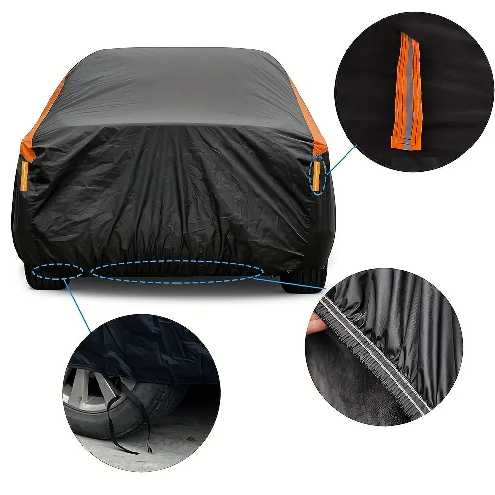 Bilovertræk | Vandtæt & UV-Beskyttelse | Til SUV & Sedan | 190T Polyester med PU-Coating