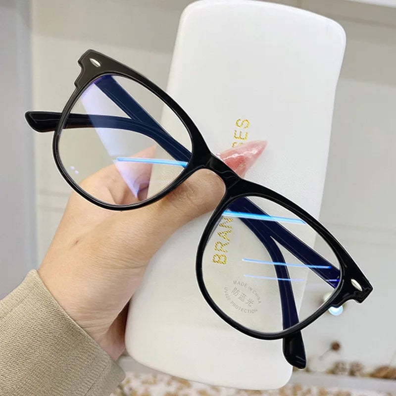 Briller mod Nærsynethed | Transparente Linser | Unisex Stel i Sort