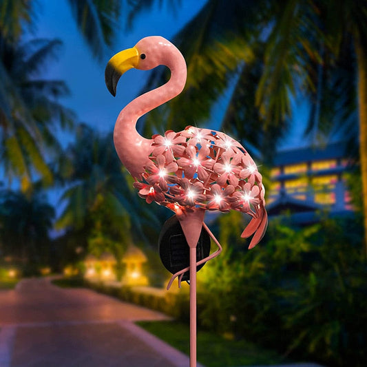 FlamingoLicht - Flamingo vandtæt solcellelys til havedekoration