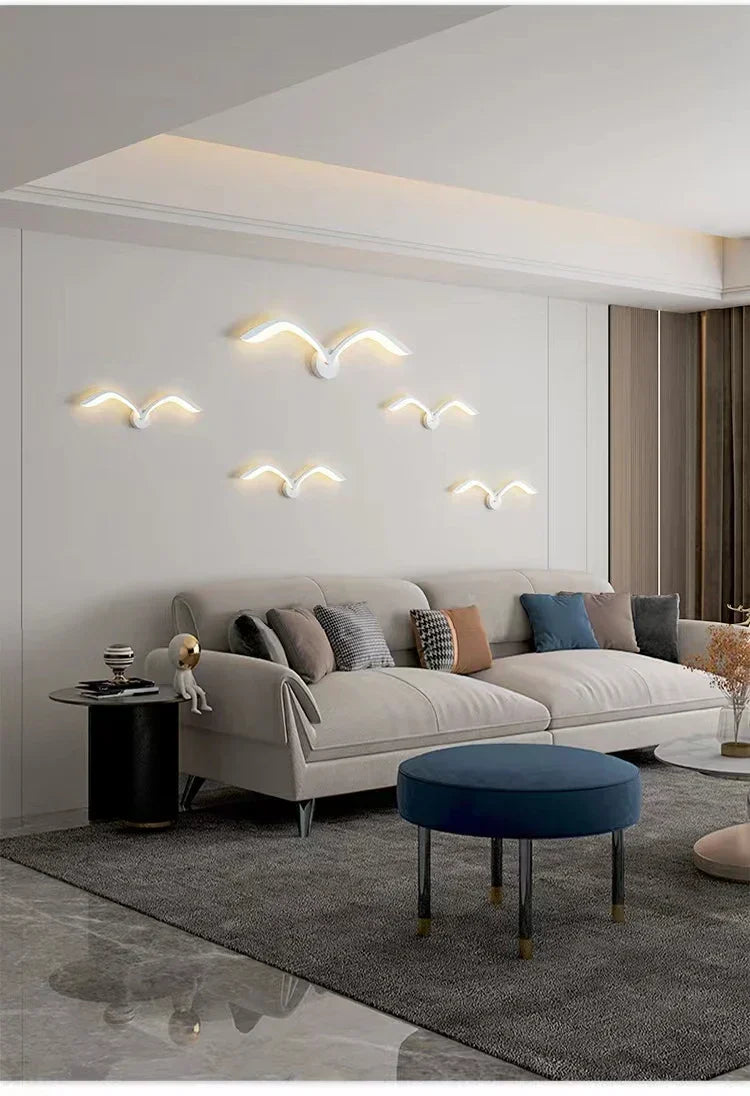 NordLicht - LED måge-væglampe i skandinavisk design
