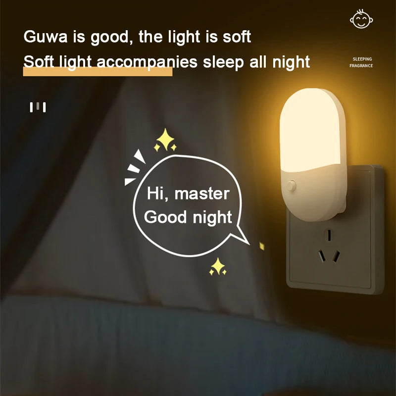 LED Mini Natlampe – Plug-in med Blødt Lys til Børn & Voksne