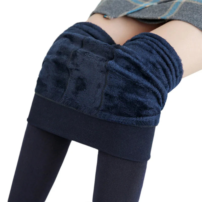 Vinter Leggings til Kvinder | Høj Talje | Varmt Fløjlsfor | Strækbar Komfort