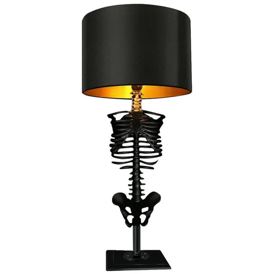 Handlavet Gotisk Skelet Bordlampe med USB Opladning – Unik Indretning til Stue og Soveværelse-1