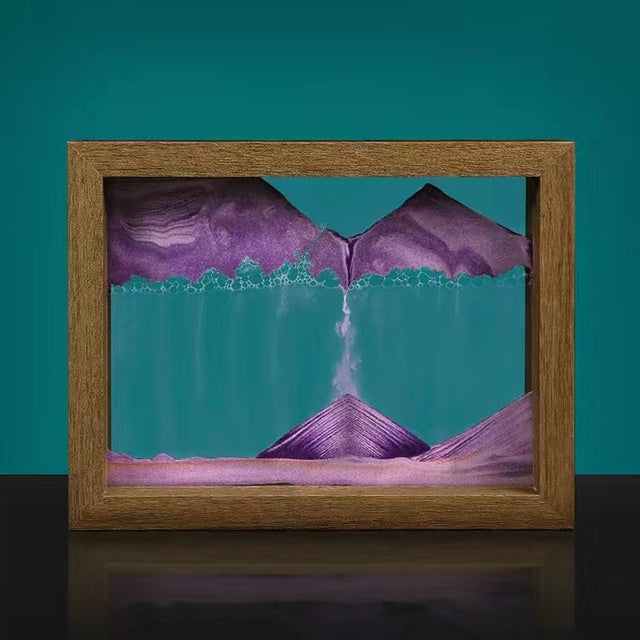 Variant image for Håndlavet 3D Roterende Sandmaleri i Massivt Træ – Dynamisk Kunstværk med Visuelle Illusioner og Dybe Effekter-3