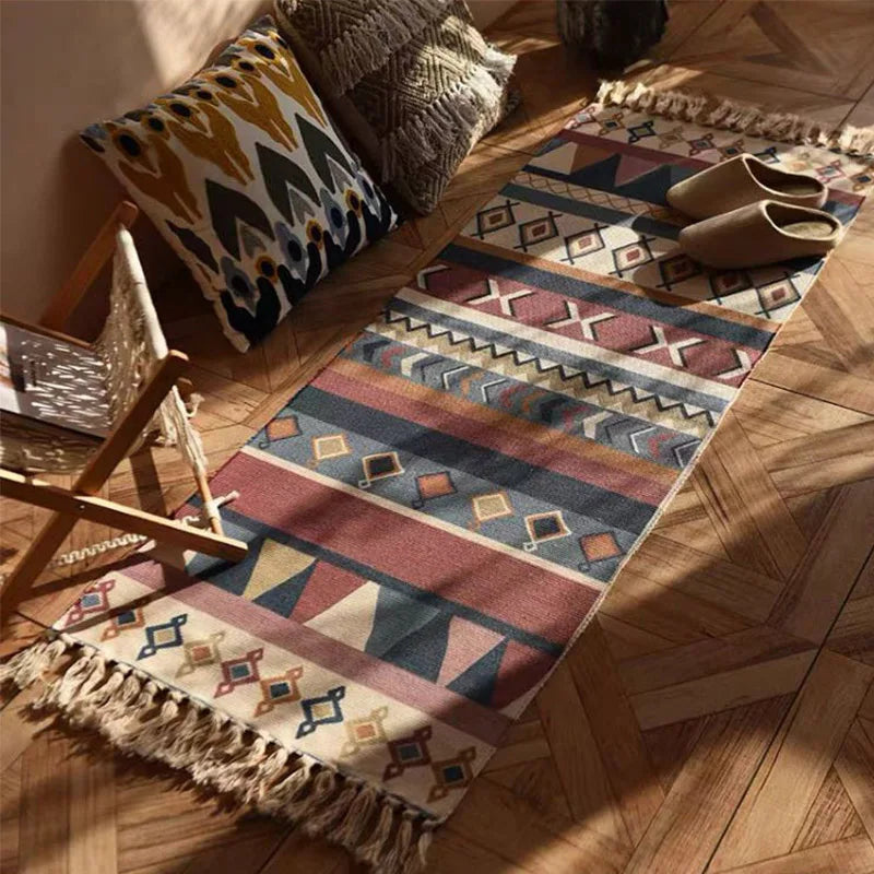 BohoLuxe - Boheme Vintage Plaid Teppich - Atmosfærisk Living tæppe