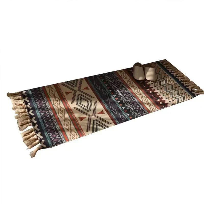 BohoLuxe - Boheme Vintage Plaid Teppich - Atmosfærisk Living tæppe