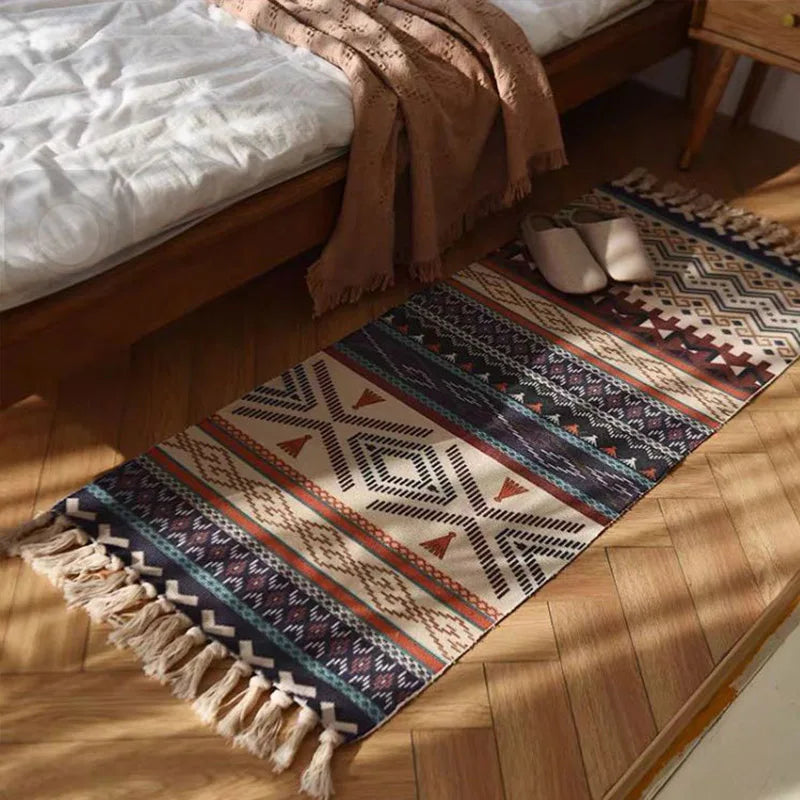 BohoLuxe - Boheme Vintage Plaid Teppich - Atmosfærisk Living tæppe