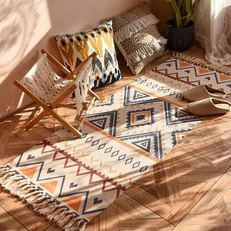 BohoLuxe - Boheme Vintage Plaid Teppich - Atmosfærisk Living tæppe