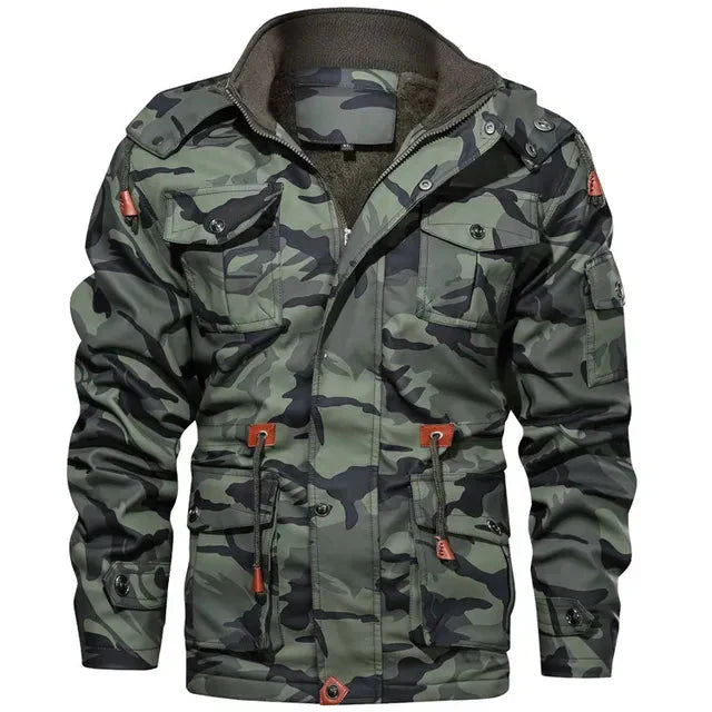 OutdoorBuddy - Varm army-vinterjakke | Perfekt til udendørs aktiviteter