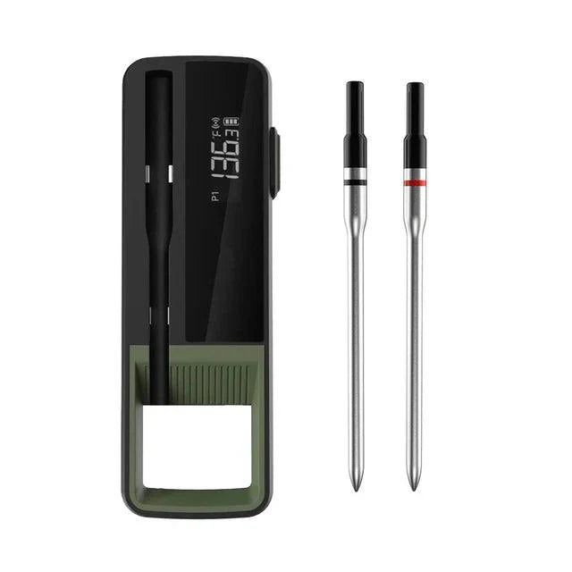 Trådløs Grilltermometer med Dobbelt Temperatursensor – Bluetooth, Rækkevidde 557 m, Præcise Temperaturmålinger-2