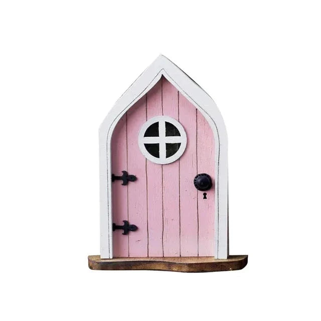 Variant image for Miniature Skovgnom Dørdekoration i Træ – Håndlavet Haveindretning til Indendørs og Udendørs Brug-4